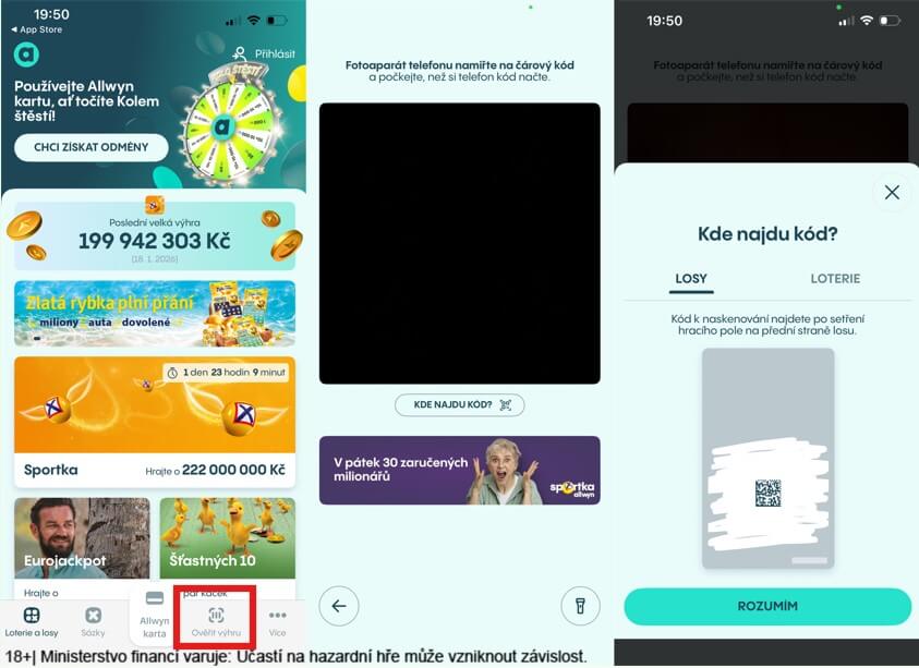 Mini Renta kontrola tiketu přes aplikaci