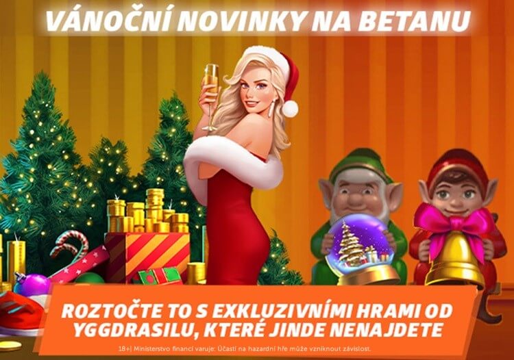 Betano spustilo nové vánoční automaty, které jinde nenajdete