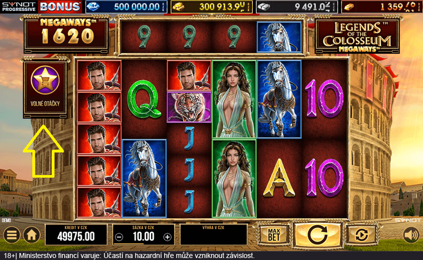 Bonus Buy automat Legends of the Colosseum u&nbsp;Fortuny