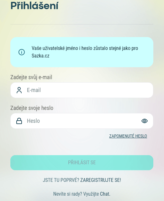 Přihlášení k&nbsp;hernímu účtu u&nbsp;Sazky (Allwyn)
