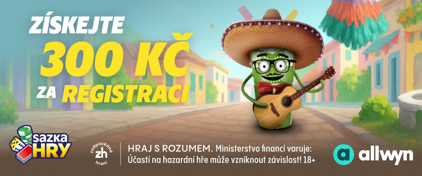 Za registraci u&nbsp;Sazka Her získáte zdarma 300&nbsp;Kč bonus