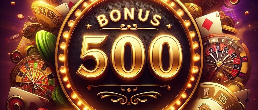 Bonus 500,- v online casinu