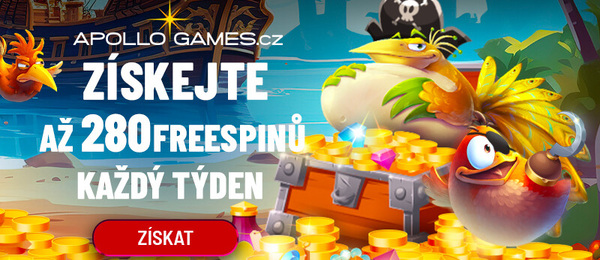 Apollo Games: 280 free spinů na vás čeká každý týden!