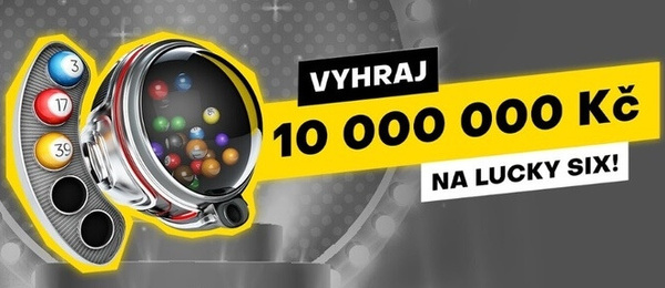 Vyhrajte až 10 milionů korun ve Fortuna loterii Lucky Six.