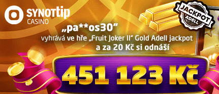 SYNOT TIP online casino: rekordní Adell Gold Jackpot byl pokořen!