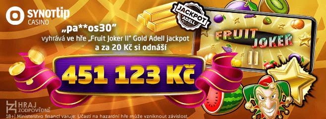 SYNOT TIP online casino: rekordní Adell Gold Jackpot byl pokořen!