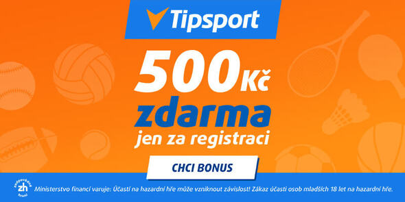 Bonus 500 Kč pro nové hráče u Tipsportu