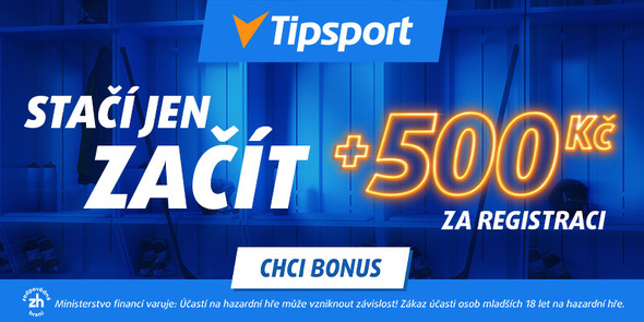 Získejte u Tipsportu 500 Kč za registraci