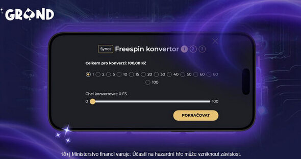 Free spin konvektor v casinu GrandWin