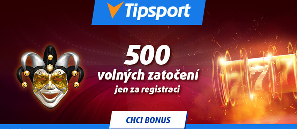 Získej 500 free spinů do Tipsportu pouze za registraci