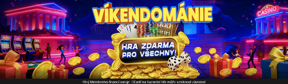 Víkendománie u BetX – Bonus 10 Kč zdarma na automaty