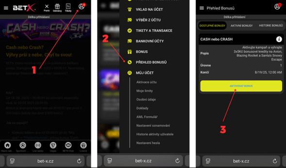 Aktivujte si bonus zdarma 15 Kč v casinu BetX