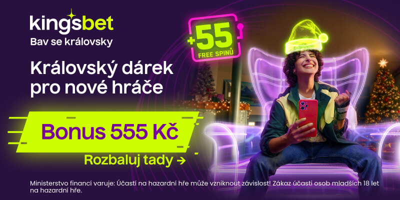 Kingsbet nabízí za registraci 555 Kč a 55 free spinů