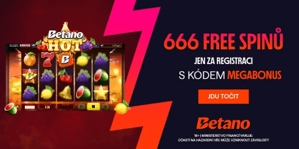 Betano bonus 666 free spinů za kód MEGABONUS