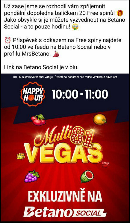 Betano bonus pro stávající hráče – otočky zdarma