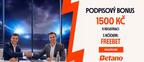 Betano kód FREEBET s bonusem 1 500 Kč + 400 FS