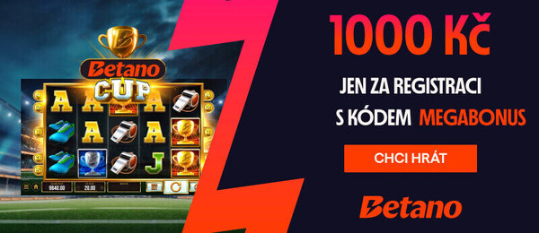 Získej bonus 1 000 Kč za registraci s kódem u Betana