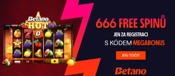 Betano bonus 666 free spinů za kód MEGABONUS