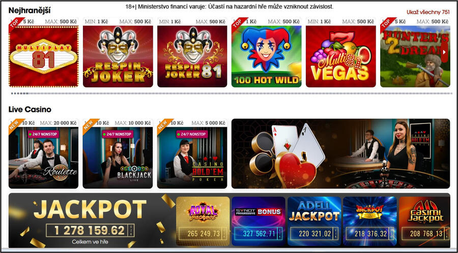 Monacobet: nabídka her