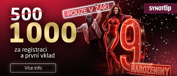 Vylepšete si vstupní bonus promo kódem od SYNOT TIP