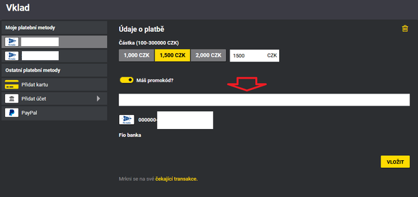 Fortuna promo kód za vklad – návod na použití