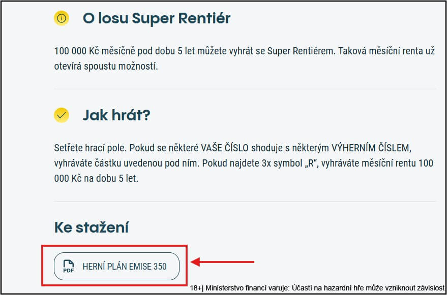 Pravděpodobnost výhry najdete v&nbsp;herním plánu