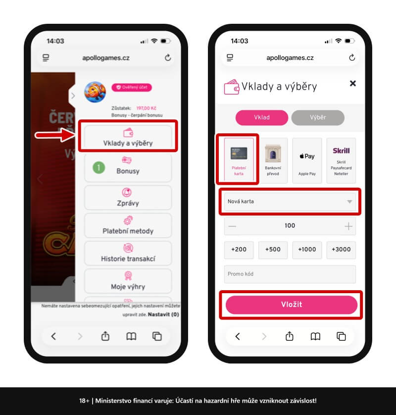 Revolut casino vklad