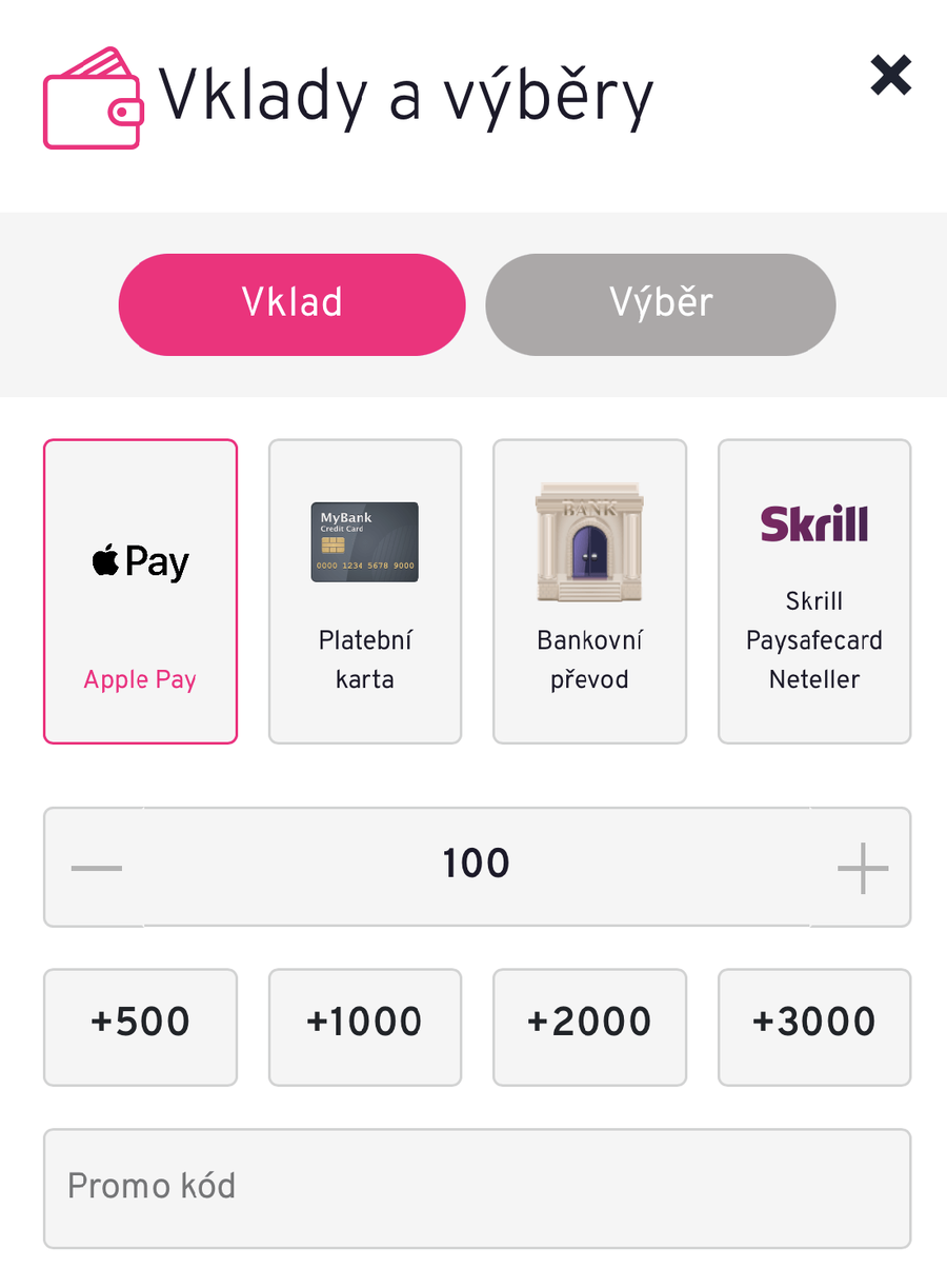 Jak na vklad přes Apple Pay