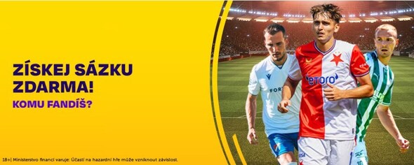 50&nbsp;Kč Freebet v&nbsp;promo akci: Komu fandíš od Fortuny