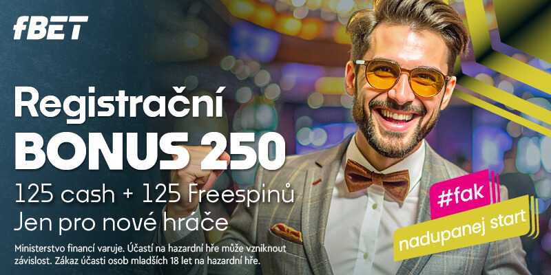 Registrační bonus v online casinu fBET