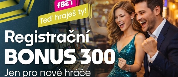 V online casinu fBET získáte za registraci a vklad balíček bonusů v hodnotě 300 Kč