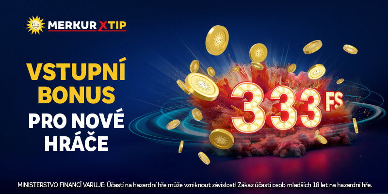 MerkurXtip 333 free spinů za registraci