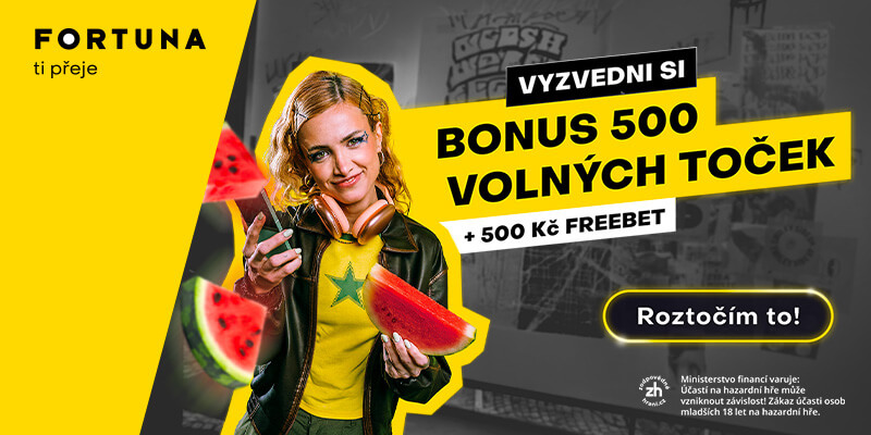 Fortuna 500 Kč za registraci