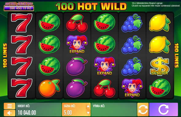 Spuštění automatu 100 HOT WILD