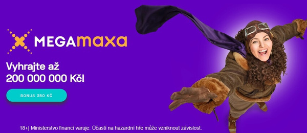 Registrace u Maxa vám přinese bonus 350,- zdarma
