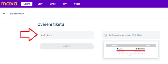 Online ověření tiketu Mega Maxa – kam napsat číslo sázenky?
