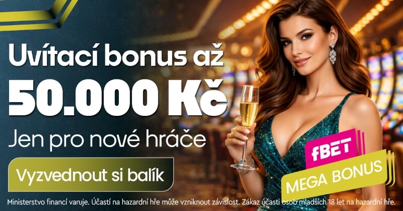 Vkladový bonus až do výše 50&nbsp;000&nbsp;Kč můžete získat v&nbsp;online casinu fBET