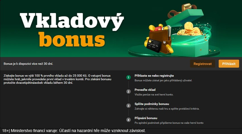 Získejte až 25 000 Kč do online casina u Chance