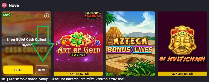 Fortuna: automaty bez vkladu – v demo režimu