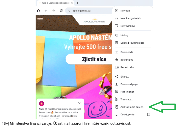 Apollo ikona na zařízení se systémem Android
