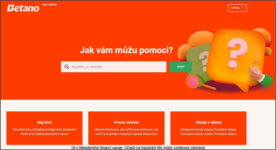 Betano podpora vám poradí s&nbsp;vašimi dotazy