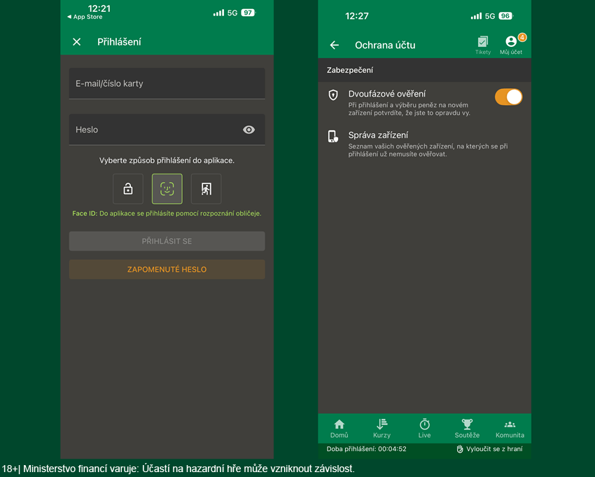 Zabezpečení mobilní aplikace Chance Zabezpečení mobilní aplikace Chance