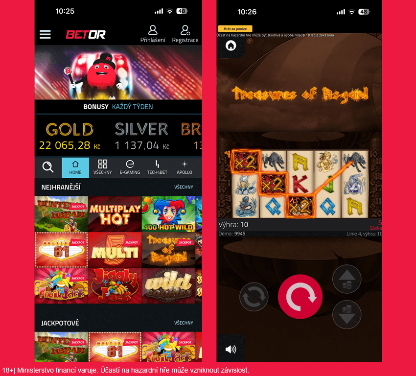 Jak vypadá hraní prostřednictvím ikony v online casinu Betor