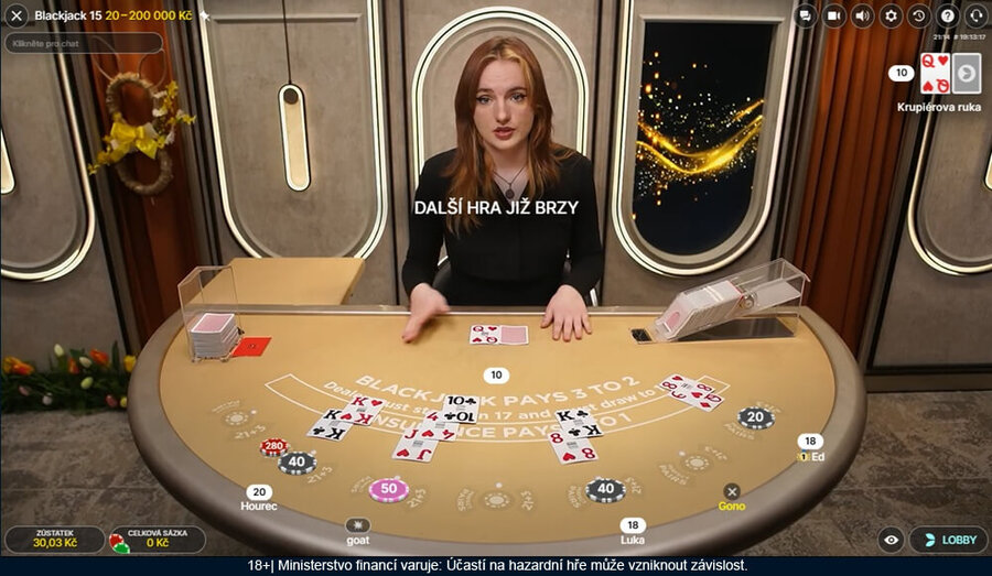 Live Blackjack v online casinu Tipsport Vegas Live Blackjack v online casinu Tipsport Vegas