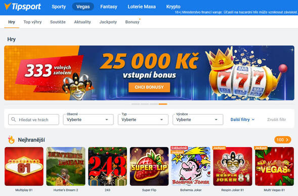 Tipsport casino Vegas – registrujte se s bonus 333 FS zdarma Tipsport casino Vegas – registrujte se s bonus 333 FS zdarma