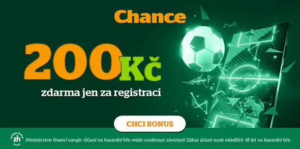 Chance bonus zdarma – 200 Kč pro sázkaře Chance bonus zdarma – 200 Kč pro sázkaře