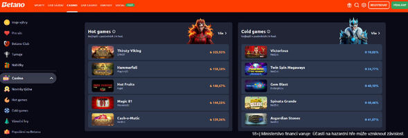 Betano casino Vegas – domovská stránka