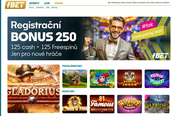 Hlavní stránka casina fBET