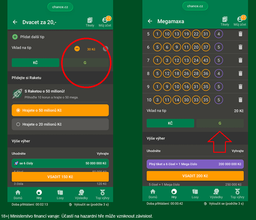 Jak si vsadit loterie od Maxy za Goldeny?