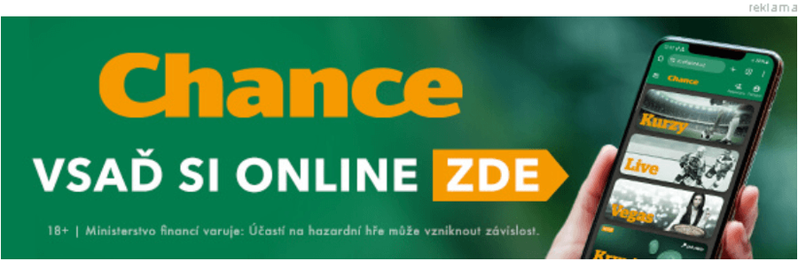 Zaregistrujte se u Chance a získejte 200 Goldenů na kurzové sázení zdarma